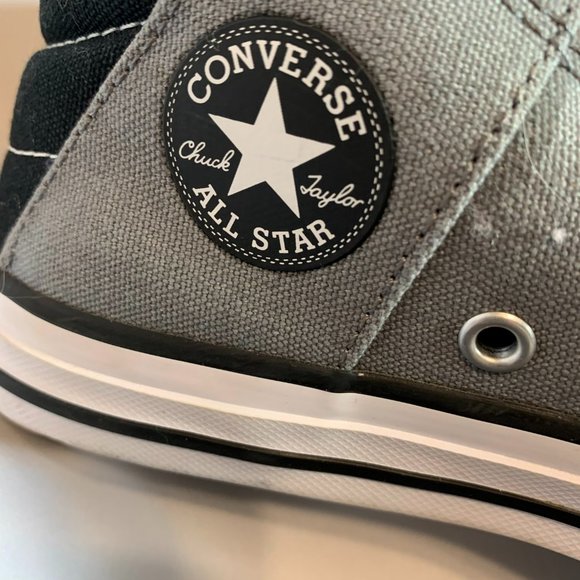 Boys Sz 1 Chuck Taylor Converse All Star Axel Street Urchin Canvas Mid Shoes New - Picture 5 of 15